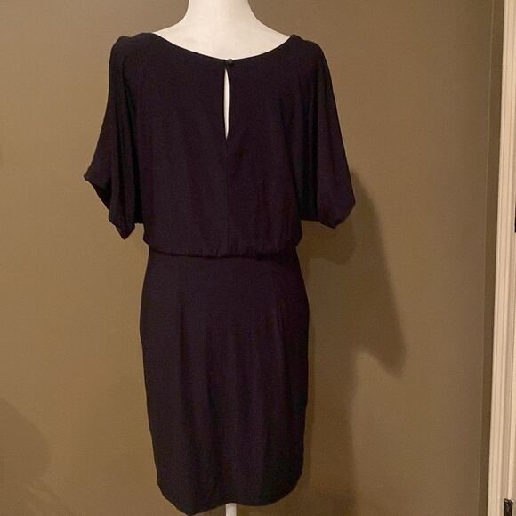 Jessica Howard Black Dress Size 8 Peek a Boo Sleeve Short Sleeve - Picture 6 of 10